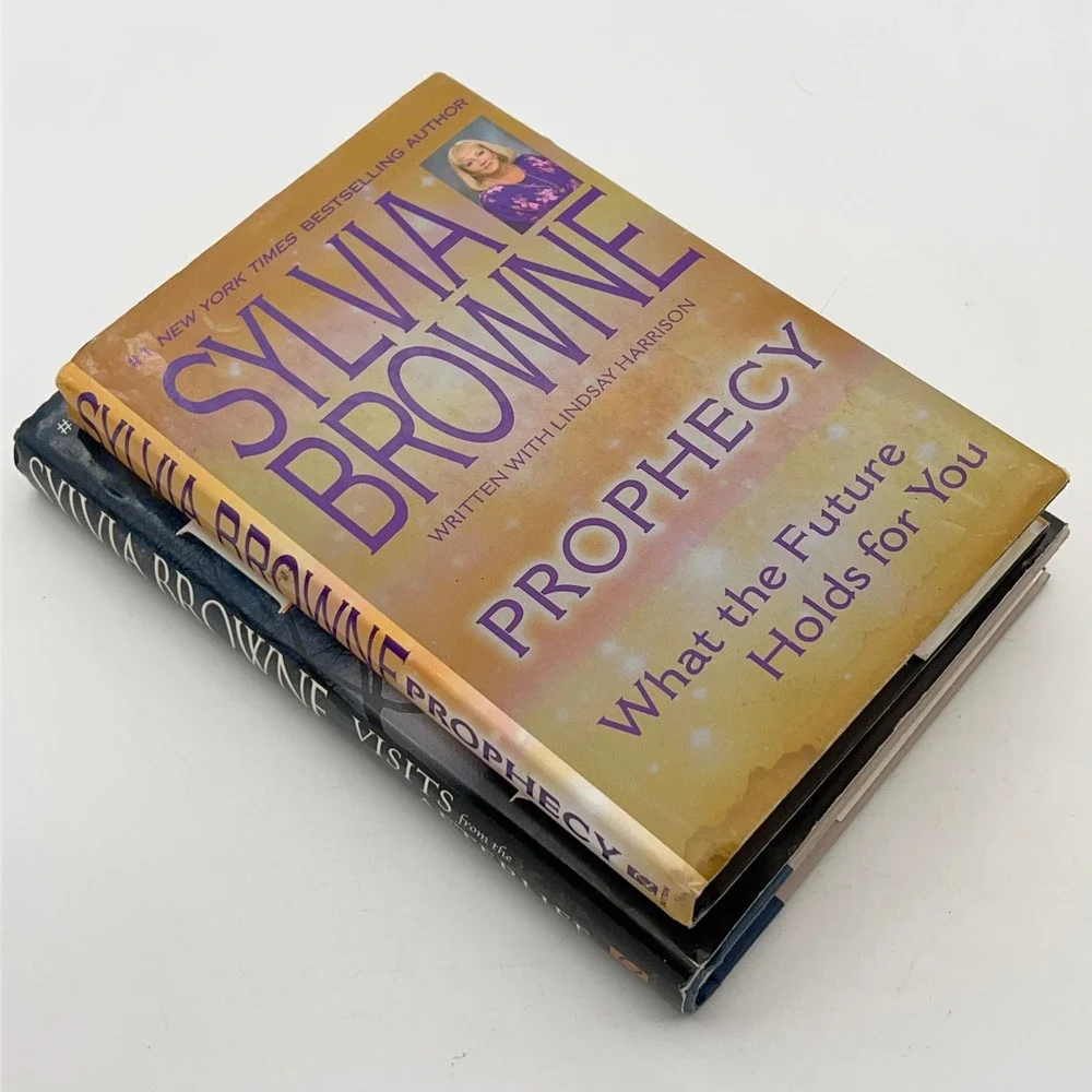 Sylvia Browne Book Lot Visits from the Afterlife Prophecy Hardcover 1st Printing